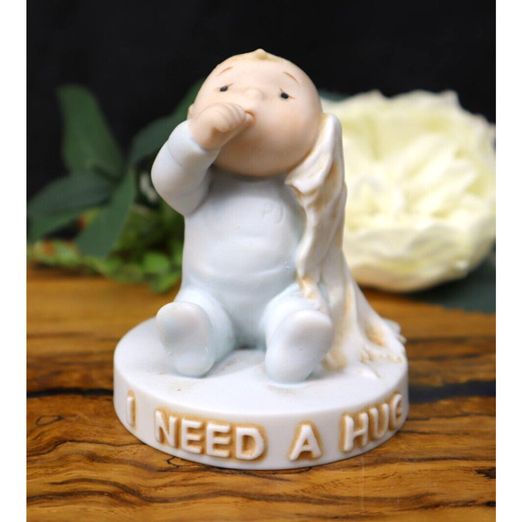 Vintage 1984 The Family Circus I Need A Hug Clay In Mind Figurine In Box - Picture 2 of 6